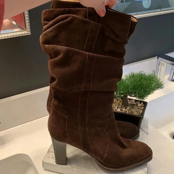 Via Spiga Brown Suede Boots Sz 10 - Picture 2 of 10